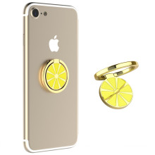 2018 Icheckey High Quality Wholesale Lemon Shape Zinc Alloy Mobile Ring Holder For Phone